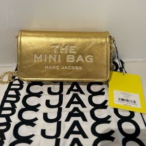 NWT Marc Jacobs gold mini bag
